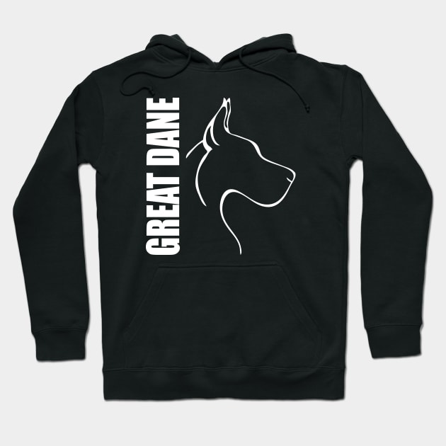 Great Dane profile dog lover Hoodie by wilsigns